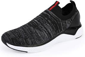 img 4 attached to 👟 ZASEPY Men's Lightweight Breathable Non-Slip Sneakers - Ultimate Shoes