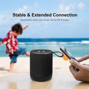 img 2 attached to 🔊 Познакомьтесь с портативной Bluetooth-колонкой Megatek: защита IPX5 от воды, беспроводной диапазон в 100 футов, кристально чистый звук HD, глубокий бас – прекрасно подходит для использования на открытом воздухе, в путешествиях, в душе и у бассейна!