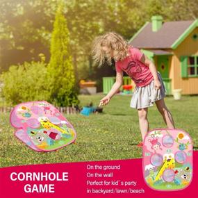 img 1 attached to 👶 Toddlers' Outdoor Collapsible Cornhole Birthday Set