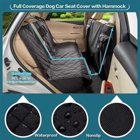 img 3 attached to 🐶 Ultimate Protection with YEENIS Dog Car Seat Covers: Waterproof, Nonslip & Hammock Design for Most Cars & SUVs