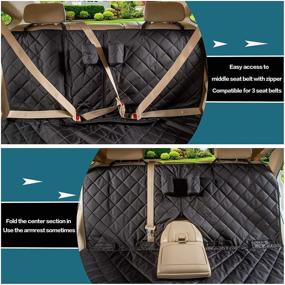 img 2 attached to 🐶 Ultimate Protection with YEENIS Dog Car Seat Covers: Waterproof, Nonslip & Hammock Design for Most Cars & SUVs