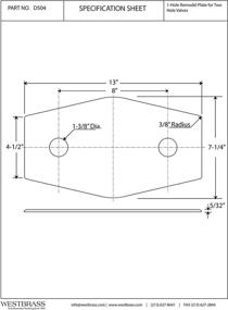 img 1 attached to 🔲 Remodel Plate - Two-Hole Polished Brass Finish by Westbrass (D504-03)