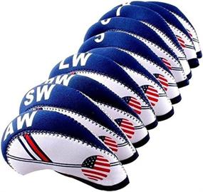 img 4 attached to 🏌️ JamisDIRECT Golf USA Flag Neoprene Golf Club Head Cover Wedge Iron Protective Headcover Set with Official FLAG Logo – Fast Shipping!