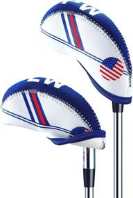 img 2 attached to 🏌️ JamisDIRECT Golf USA Flag Neoprene Golf Club Head Cover Wedge Iron Protective Headcover Set with Official FLAG Logo – Fast Shipping!