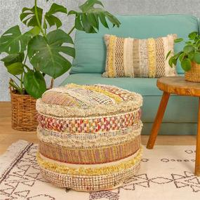 img 4 attached to Mandala Life ART Bohemian Ottoman Bedding and Decorative Pillows, Inserts & Covers