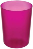 idesign finn round plastic trash: compact garbage can for bathroom, bedroom, home office, dorm, college - magenta efficiency logo