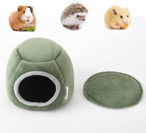 img 1 attached to 🐹 YOGURTCK Green Guinea Pig Bed: Cozy Hideout and Warm Nest for Hedgehogs, Hamsters, and Small Animals - Ideal Cage Cave Supplies