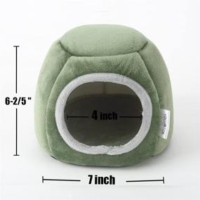 img 3 attached to 🐹 YOGURTCK Green Guinea Pig Bed: Cozy Hideout and Warm Nest for Hedgehogs, Hamsters, and Small Animals - Ideal Cage Cave Supplies