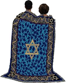 img 2 attached to 🌟 Magen David: Exquisite Star of David Woven Blanket - Made in The USA (72x54)