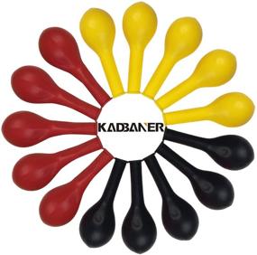img 1 attached to 🎈 Яркие вечеринковые шары: 100 штук, размер 12 дюймов, в черном, желтом и красном оттенках.