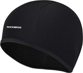 img 4 attached to 🚴 ROCKBROS Skull Cap Men's Winter Cycling Cap: Windproof, Fleece Thermal Hat for Hiking, Skiing & Riding