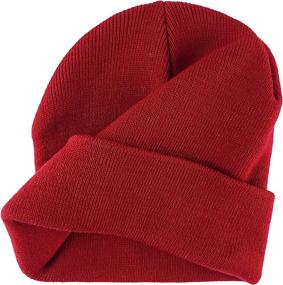 img 2 attached to 🧢 BRUCERIVER Unisex Classic Slouchy Beanie Cap with Elasticity, Knit Hat for Men and Women