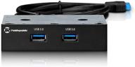enhanced tek republic tiu-3000 3.5 inch front panel usb hub with dual high-speed usb 3.0 ports - includes 2ft 20-pin adapter cable logo