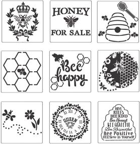 img 4 attached to Stencils Honeycomb Inspirational Templates Furniture