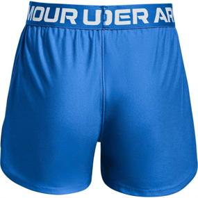 img 2 attached to Girls' Active Clothing: 👧 Under Armour Heather Metallic Shorts