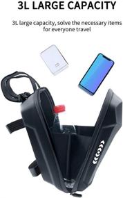 img 2 attached to Waterproof Scooter Storage Bag, 3L Handlebar Bag Compatible with Xiaomi M365 🛴 Electric Scooter - Front Hanging Bag for Carrying Charger, Tools, and Repair Kit