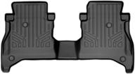 🚗 custom fit floor mats for 2020-2021 jeep gladiator with rear underseat storage - 2nd row liner (black) logo