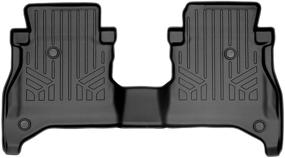 img 4 attached to 🚗 Custom Fit Floor Mats for 2020-2021 Jeep Gladiator with Rear Underseat Storage - 2nd Row Liner (Black)