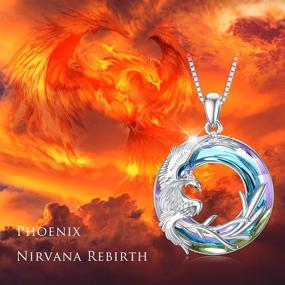 img 3 attached to PELOVNY Phoenix Necklace: Nirvana of Phoenix 925 Sterling Silver Firebird Pendant - Ideal Gift for Women, Lovers, and Girls