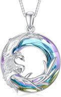 pelovny phoenix necklace: nirvana of phoenix 925 sterling silver firebird pendant - ideal gift for women, lovers, and girls logo