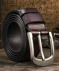 img 1 attached to Genuine Leather Grained Classic Buckle