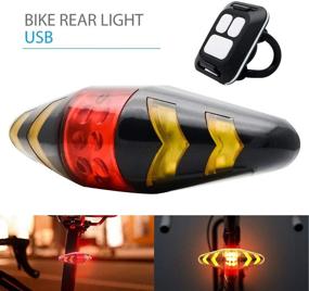 img 1 attached to Bentrance USB Rechargeable Bike Tail Lights: LED Cycling Rear 🚴 Turn Safety Signal Lamp with Wireless Remote Control & Multi-Functional Modes