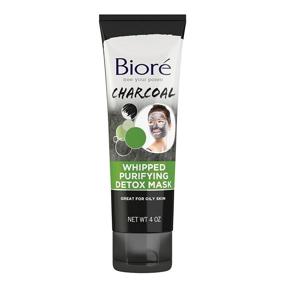 img 4 attached to Biore Charcoal Whipped Purifying Detox Mask: Natural Charcoal for Deep Pore Cleansing - 4oz, Dermatologist Tested