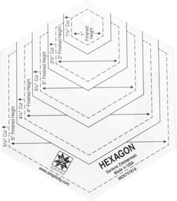 img 2 attached to Effortless Precision: EZ Quilting EZ International 882670181A Rotary 🔳 Cutting Shapes Hexagon Clear - Perfect for Flawless Cutting Tasks