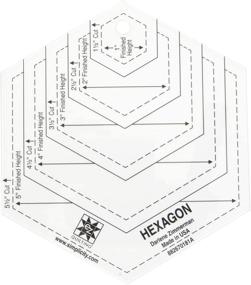 img 1 attached to Effortless Precision: EZ Quilting EZ International 882670181A Rotary 🔳 Cutting Shapes Hexagon Clear - Perfect for Flawless Cutting Tasks