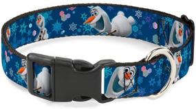 img 3 attached to Buckle Down Plastic Clip Collar Snowflakes Cats