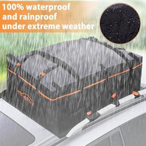 img 3 attached to 🚚 20 Cubic Feet Waterproof Rooftop Cargo Carrier - Anti-Slip Mat & Reinforced Straps - Ideal Car Top Carrier for All Vehicles with or without Rack