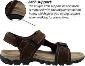 img 2 attached to Waterproof Leather Athletic Men's Shoes - Jousen Sandals for Athletes