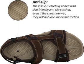 img 1 attached to Waterproof Leather Athletic Men's Shoes - Jousen Sandals for Athletes