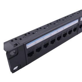 img 3 attached to 🔗 24-Port Pass-Through CAT6 Coupler Patch Panel with Back Bar for Seamless Connectivity, Compatible with Cat5, Cat5e, Cat6, and Cat6A, Loaded with Unshielded Keystones