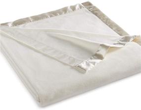 img 3 attached to 🛏️ Martha Stewart Easy Care Soft Fleece Blanket - Queen Size, Elegant Ivory White Shade