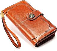 👛 stylish women's leather wallet wristlet: secure your essentials with women's handbags & wallets logo