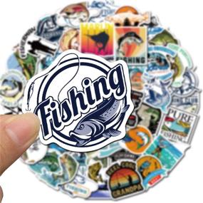 img 1 attached to Funky Bass Inspired Fishing Stickers - Decorate your Laptop, Motorcycle, Bicycle, and More!