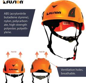 img 3 attached to 🔶 Fusion Climb Meka II Orange Climbing Helmet for Mountain Construction Safety, Bungee Zipline & Protection