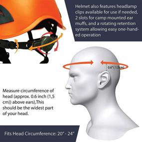 img 1 attached to 🔶 Fusion Climb Meka II Orange Climbing Helmet for Mountain Construction Safety, Bungee Zipline & Protection