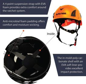 img 2 attached to 🔶 Fusion Climb Meka II Orange Climbing Helmet for Mountain Construction Safety, Bungee Zipline & Protection