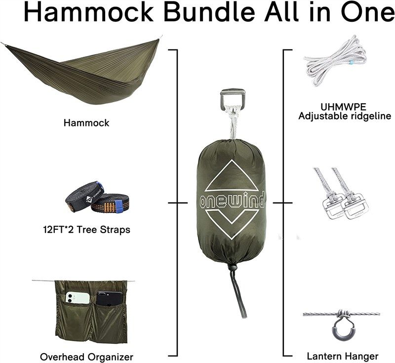 Hammock Ridgeline Adjustable- 7/64th Amsteel (Single) – Hanging