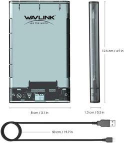 img 3 attached to WAVLINK SATA to USB 3.0 External Hard Drive Enclosure - Portable Clear Case for 2.5 inch SATA I/II/III HDD SSD, Support UASP & 4TB Drives, Tool-Free Design