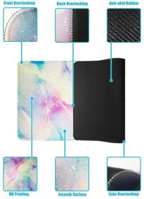 img 2 attached to Desk Size Mouse Pad Office Mousepad Large Decorative Mouse Pads X-Large Gaming Mouse Mat Rubber Base Stiched Edges XXL XXXL Gamepad For PC Laptop Computer Simple Design Marble HD Print (06Galaxy1)