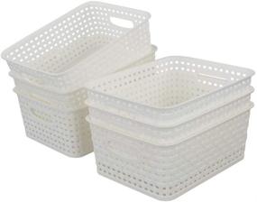 img 4 attached to Bringer Plastic Storage Baskets 6 Pack