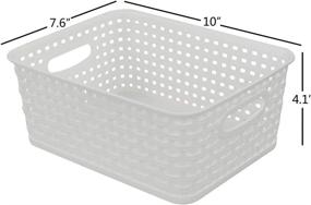 img 1 attached to Bringer Plastic Storage Baskets 6 Pack