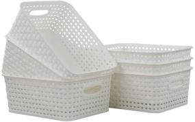 img 2 attached to Bringer Plastic Storage Baskets 6 Pack