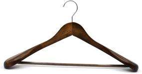 img 4 attached to SunTrade Shoulder Wooden Hangers Clothes