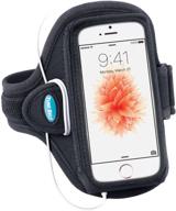 📱 black tune belt armband - iphone se (2016) 5 5s 5c &amp; ipod touch 5th 6th generation - sweat-resistant ab87 - ideal for running &amp; workouts logo