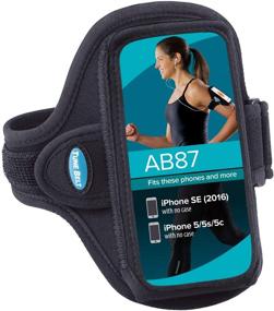 img 3 attached to 📱 Black Tune Belt Armband - iPhone SE (2016) 5 5s 5c &amp; iPod touch 5th 6th Generation - Sweat-Resistant AB87 - Ideal for Running &amp; Workouts