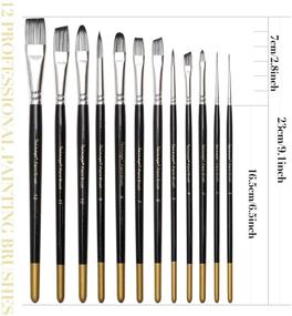 Dainayw Artist Flat Paint Brush-Large Wash Brushes Set for Gesso